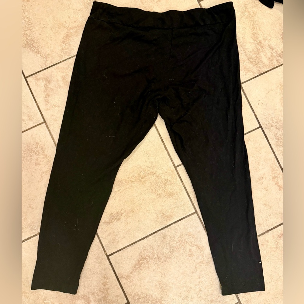 Time and Tru Black Leggings Stretchy Full-Length Bottoms